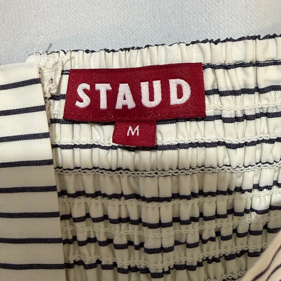 Staud Federico Striped Stretch-Cotton Sleeveless Crop Top Size M NWT - Picture 3 of 5